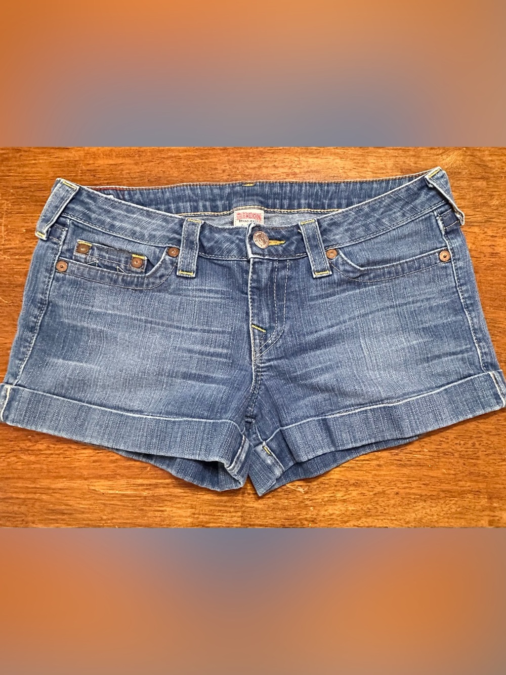 True Religion Denim Cuffed Women’s Shorts - Blue